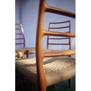 4 x Danish Niels Otto Møller chairs teak model 82