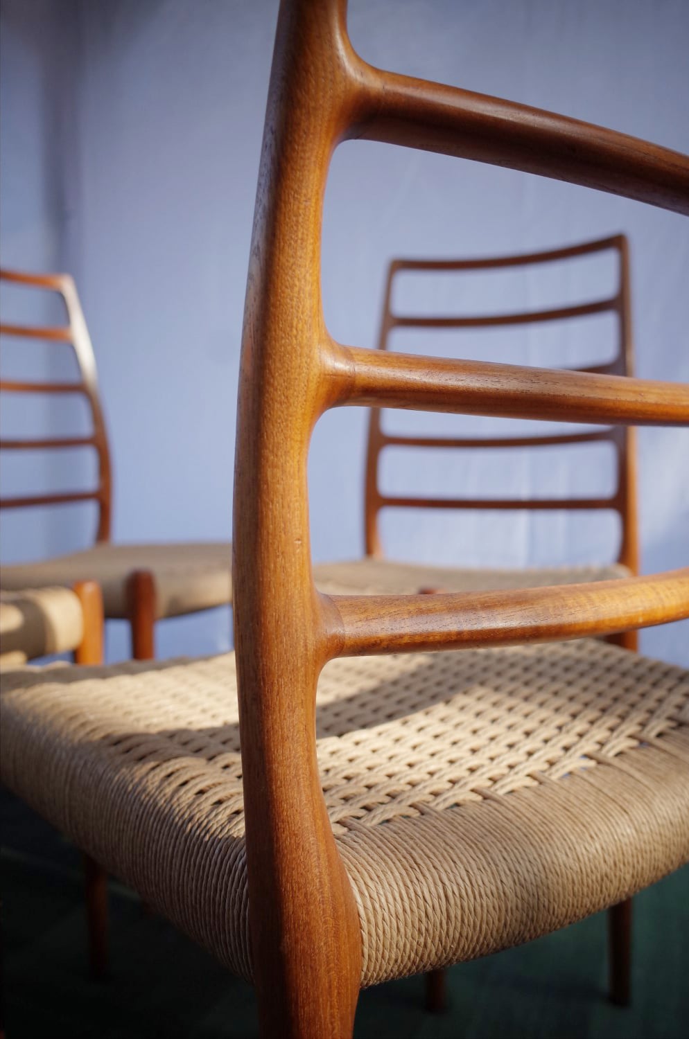 4 x Danish Niels Otto Møller chairs teak model 82