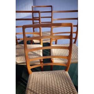 4 x Danish Niels Otto Møller chairs teak model 82