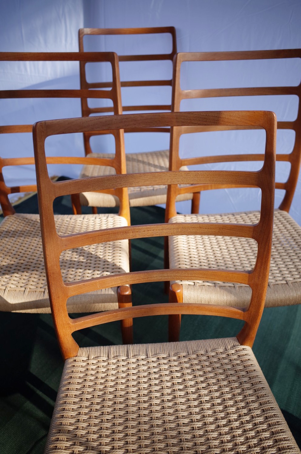 4 x Danish Niels Otto Møller chairs teak model 82