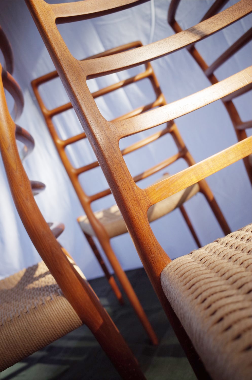 4 x Danish Niels Otto Møller chairs teak model 82