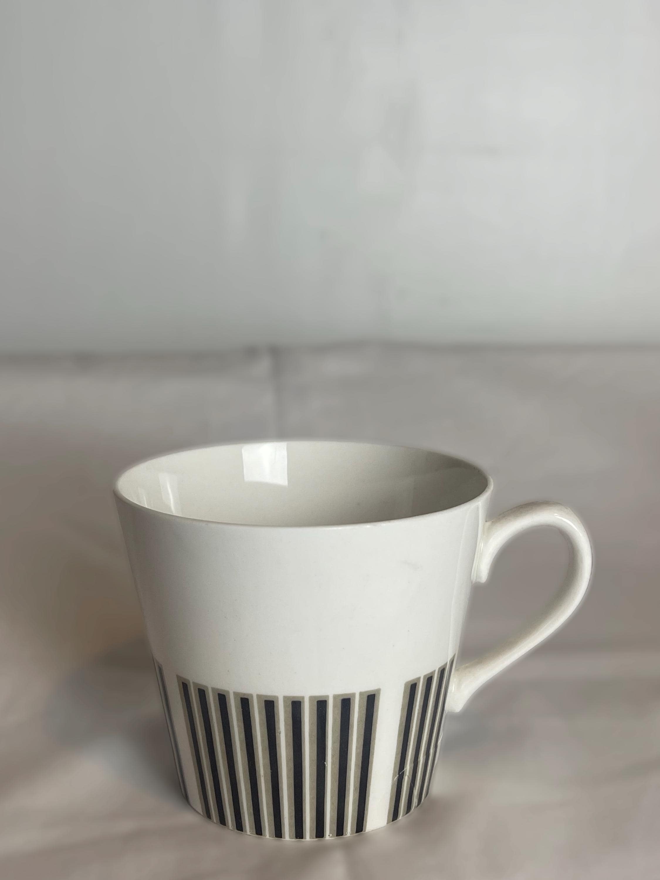 Royal Osbourne Fine Bone China 'Caprice' 1960. Mid Century Bone China, Modernist, Visually Striking, Retro 1960's Stripe Patterned