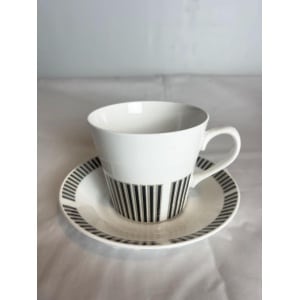 Royal Osbourne Fine Bone China 'Caprice' 1960. Mid Century Bone China, Modernist, Visually Striking, Retro 1960's Stripe Patterned