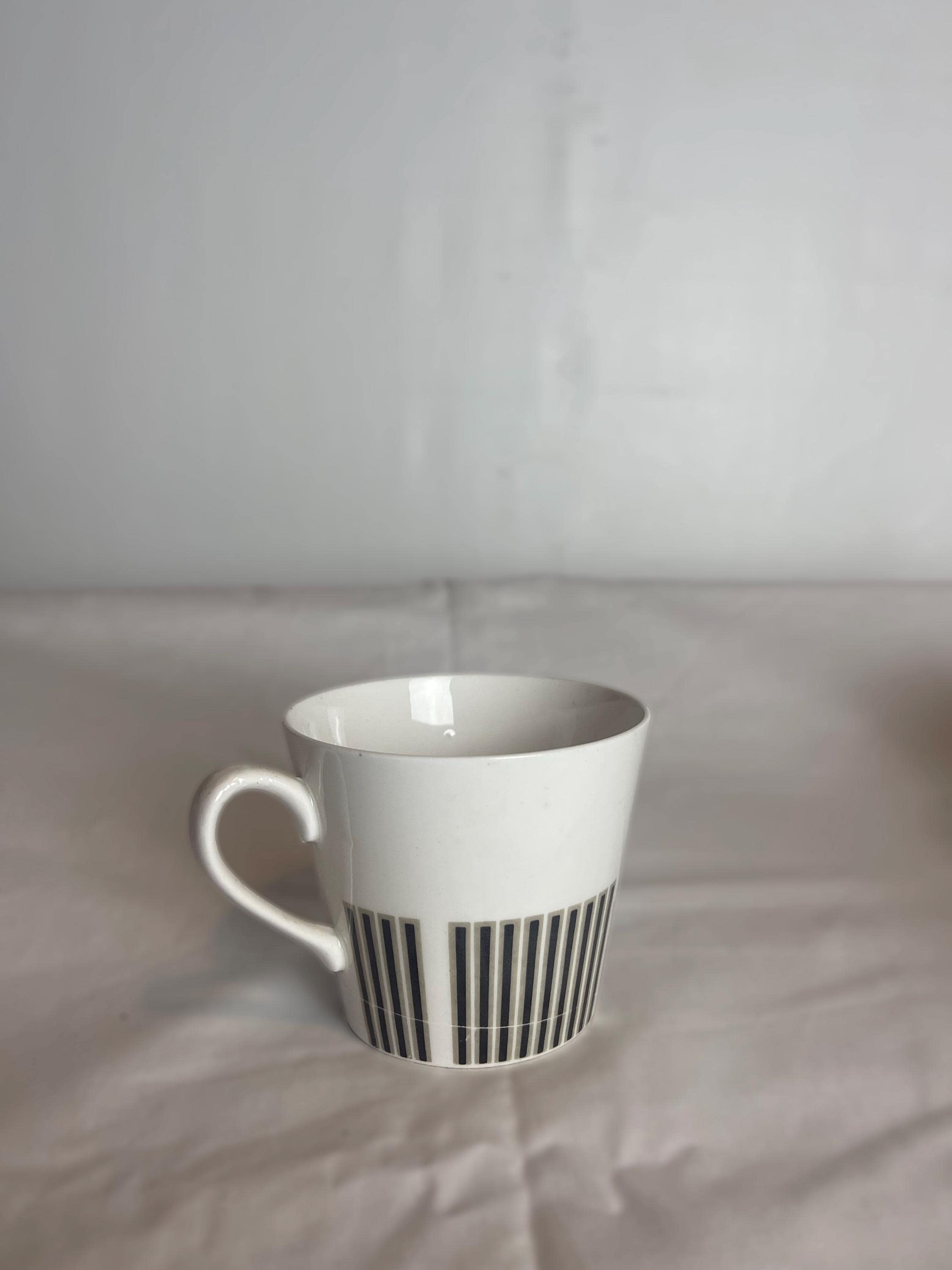 Royal Osbourne Fine Bone China 'Caprice' 1960. Mid Century Bone China, Modernist, Visually Striking, Retro 1960's Stripe Patterned