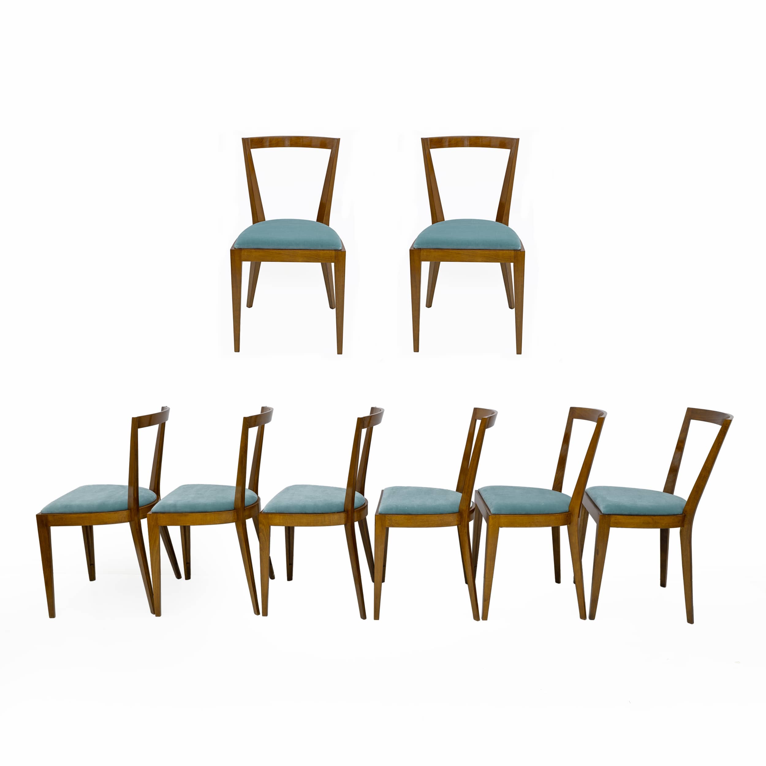 Eight Dining Chairs PONTI 940 by Gio Ponti for BBB Italia