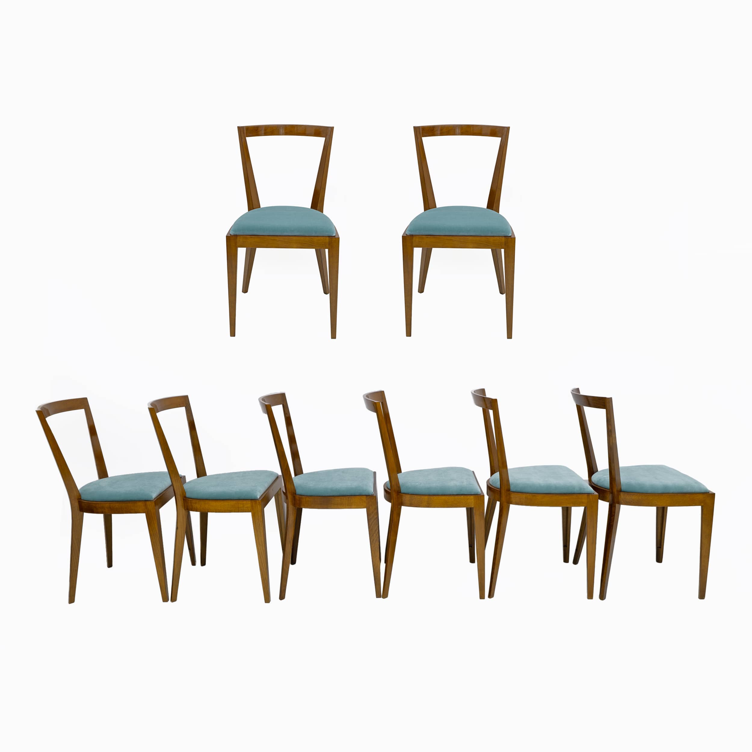 Eight Dining Chairs PONTI 940 by Gio Ponti for BBB Italia