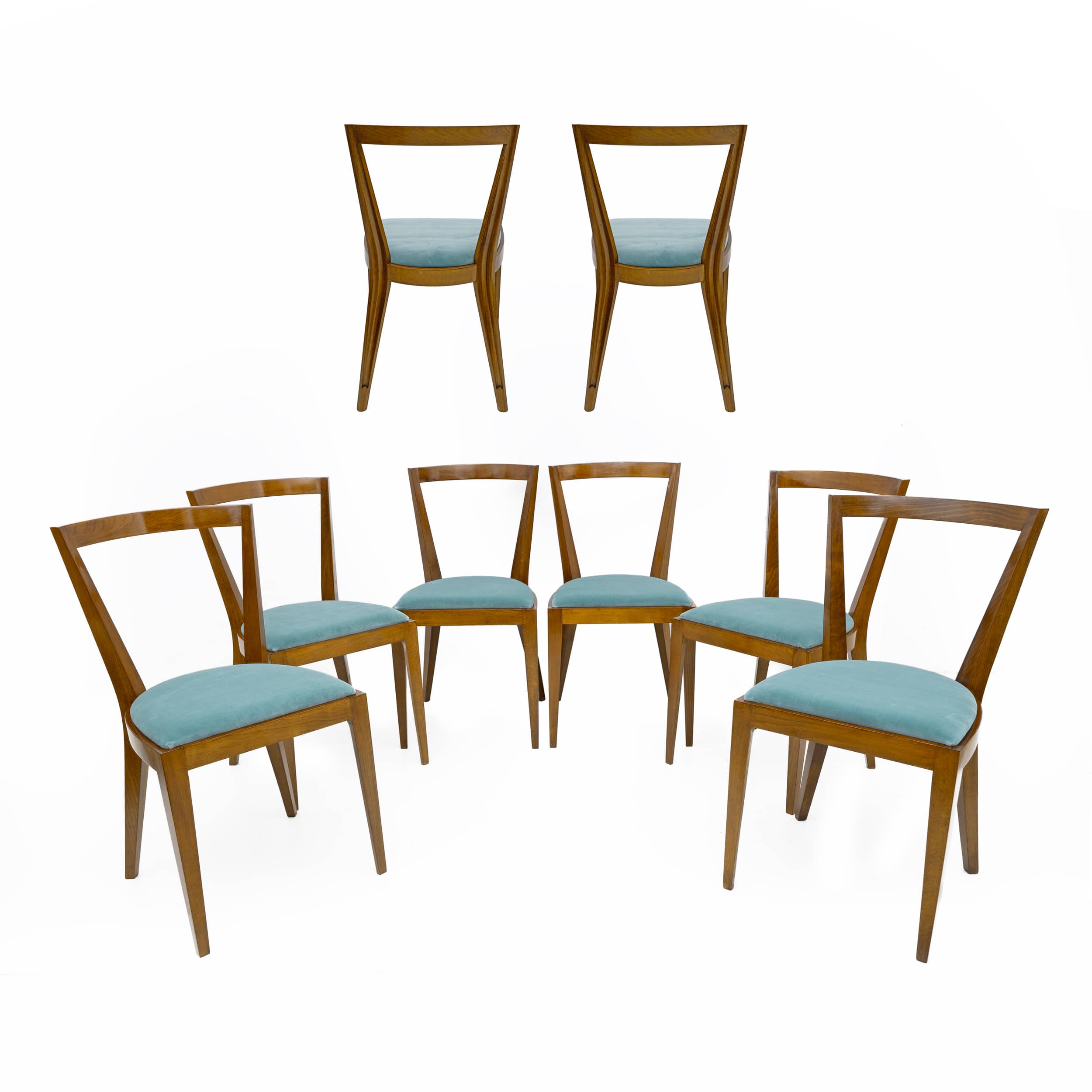 Eight Dining Chairs PONTI 940 by Gio Ponti for BBB Italia
