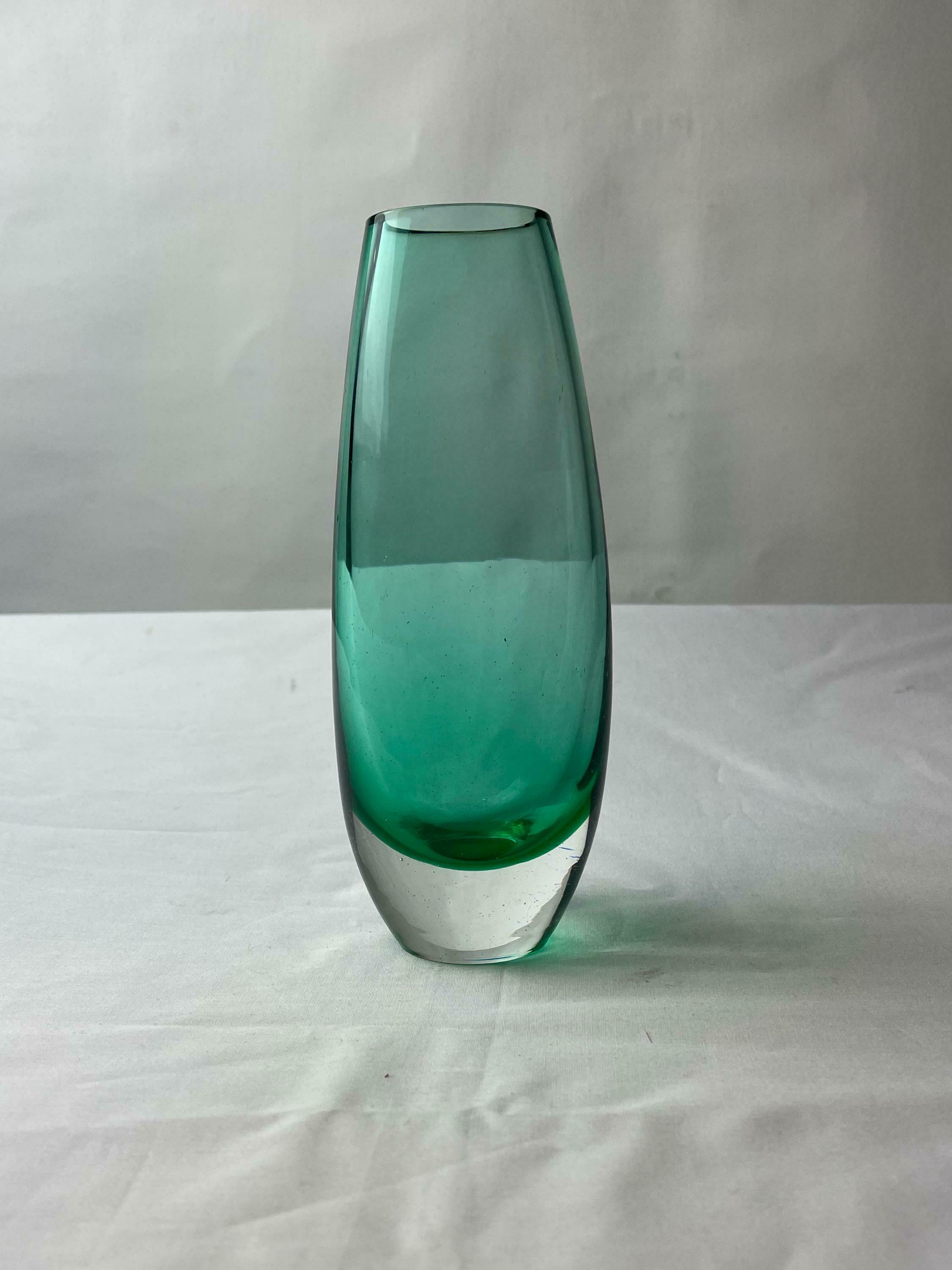 Swedish Glass Vases / Scandinavian / 60s / Mid Century Modern / Modernist / Collectible / Art Glass / Green / Blue / Red