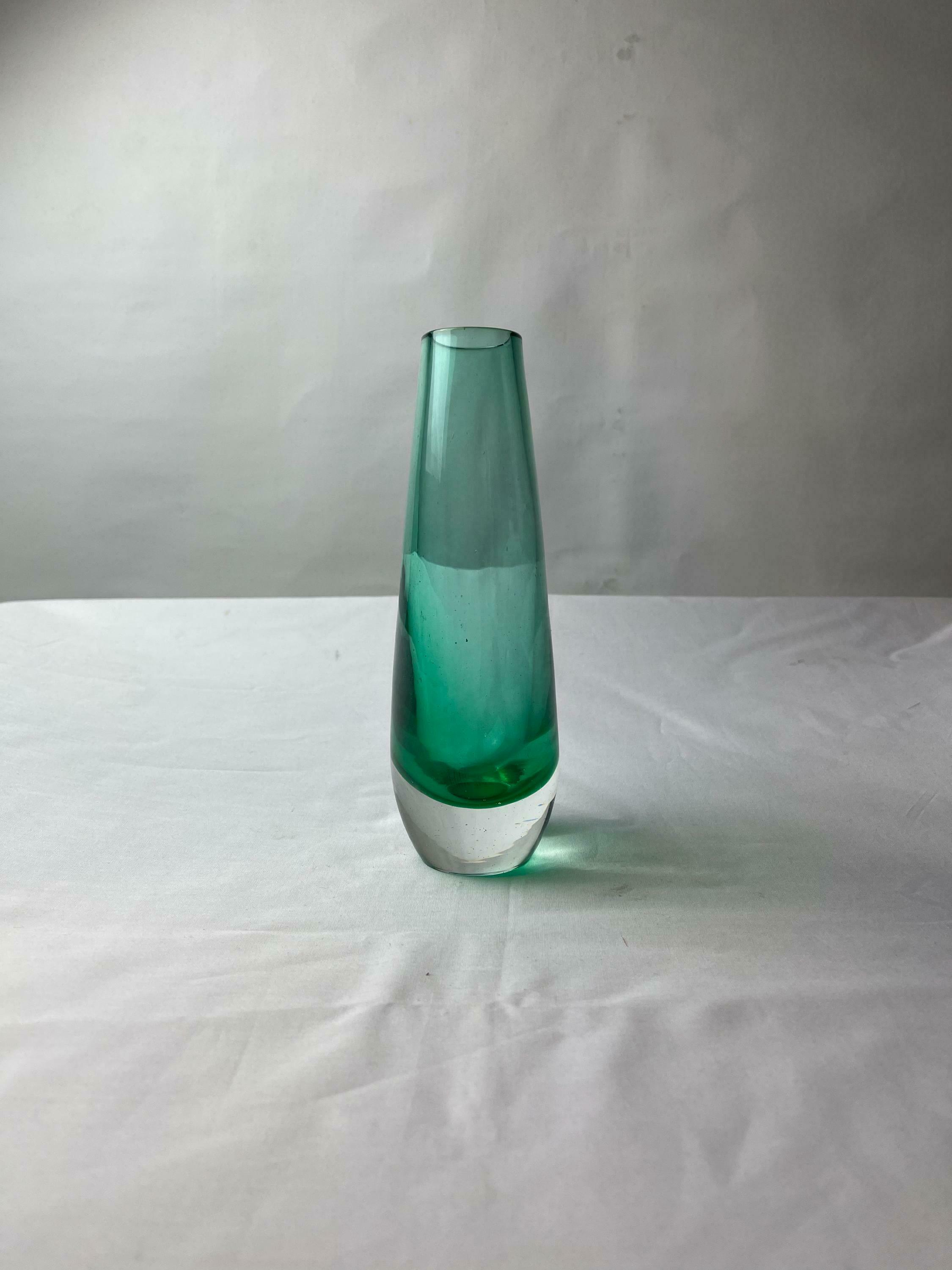 Swedish Glass Vases / Scandinavian / 60s / Mid Century Modern / Modernist / Collectible / Art Glass / Green / Blue / Red