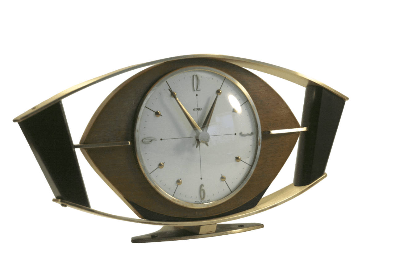 Vintage Clock, Metamec, Mantel Clock, 1960s, Battery Operated