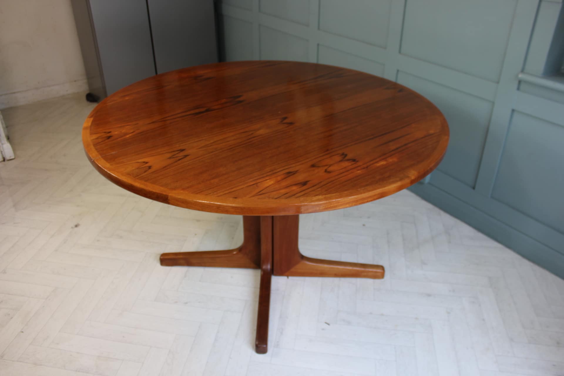 Midcentury Danish D Scan Teak Dining Table