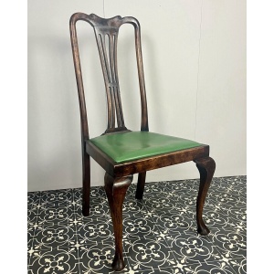 Antique Edwardian mahogany side chair, wooden furniture, bedroom chair