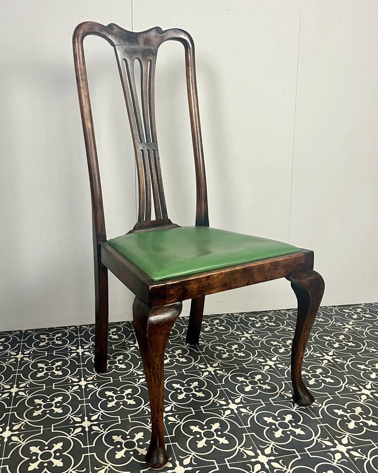 Antique Edwardian mahogany side chair, wooden furniture, bedroom chair