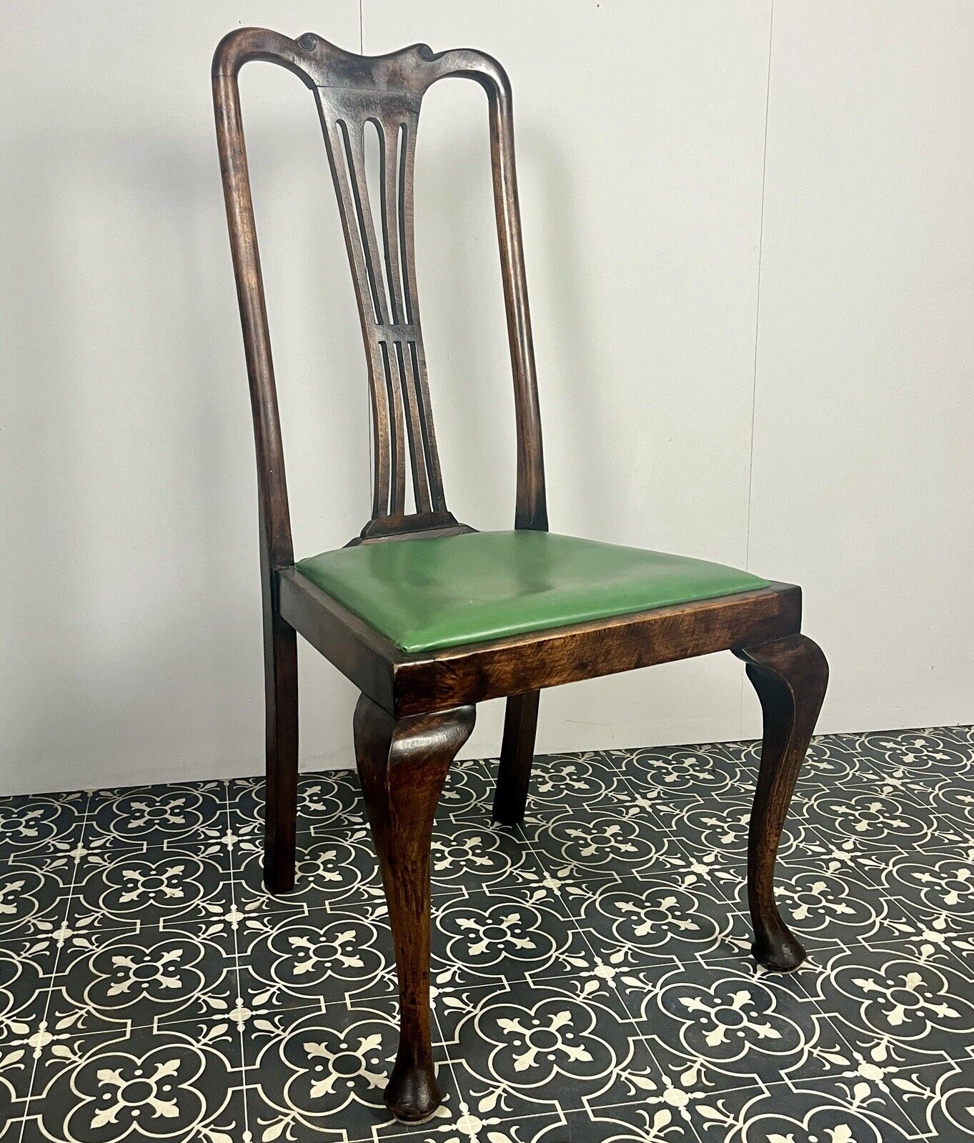 Antique Edwardian mahogany side chair, wooden furniture, bedroom chair