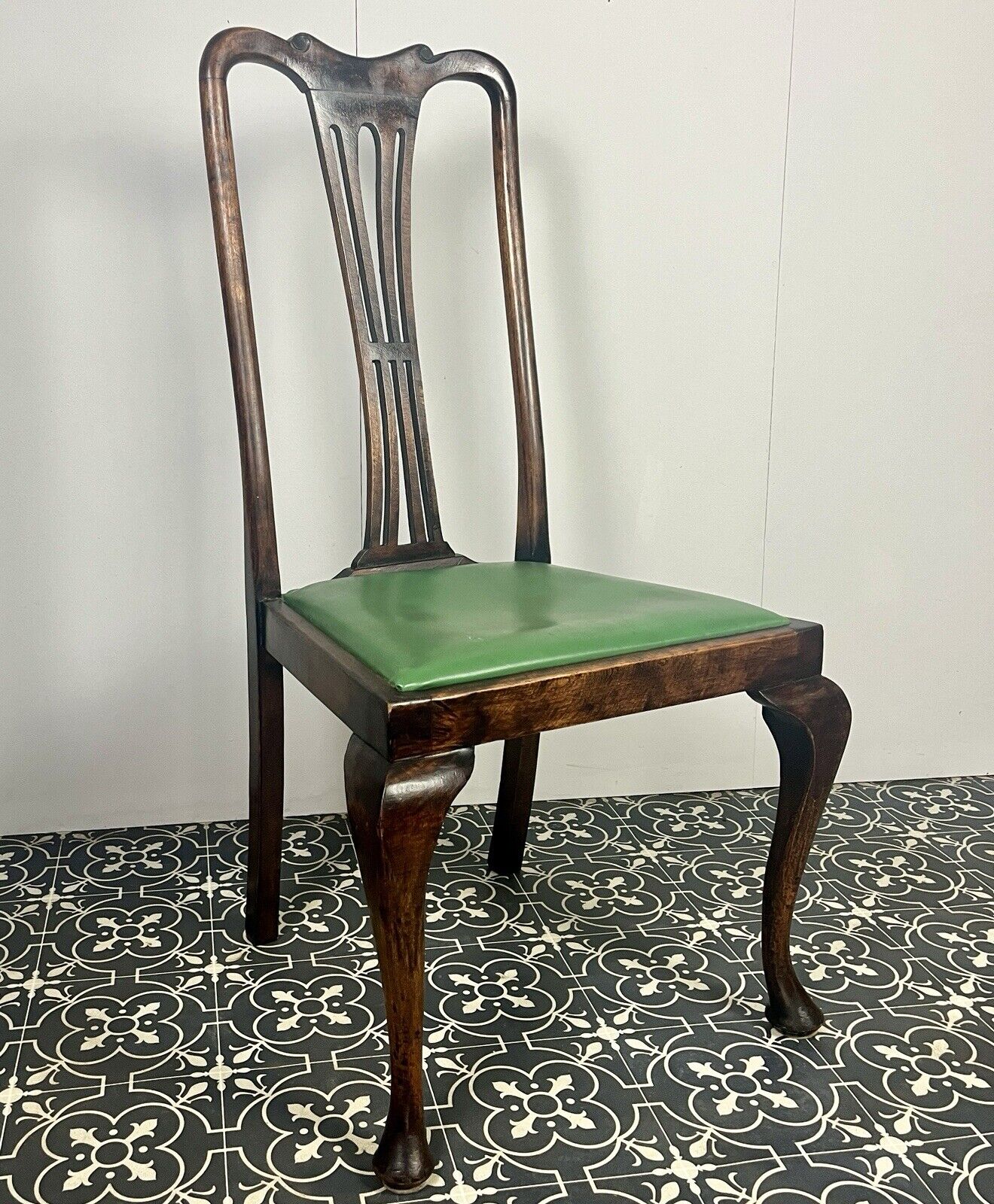 Antique Edwardian mahogany side chair, wooden furniture, bedroom chair
