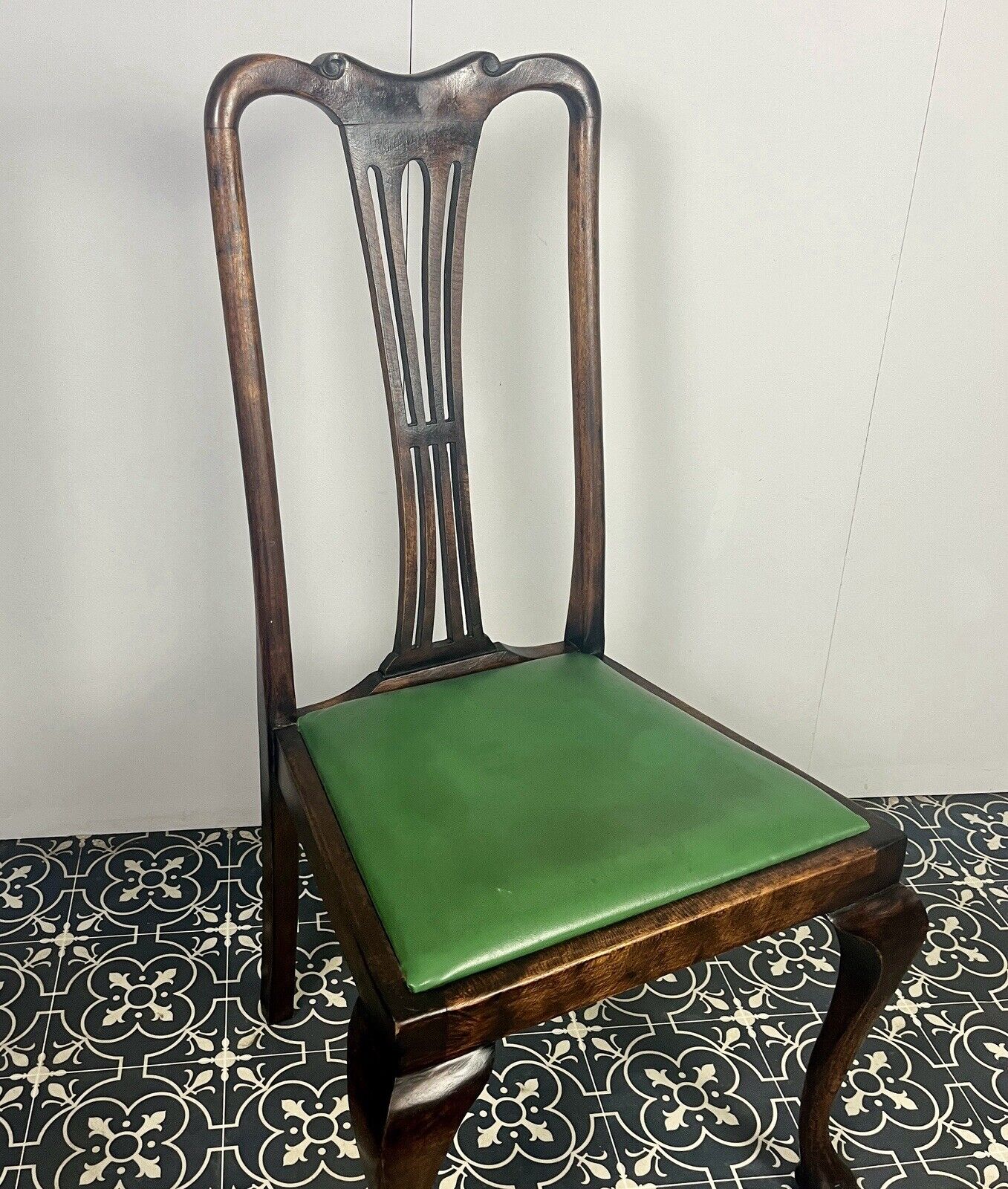 Antique Edwardian mahogany side chair, wooden furniture, bedroom chair