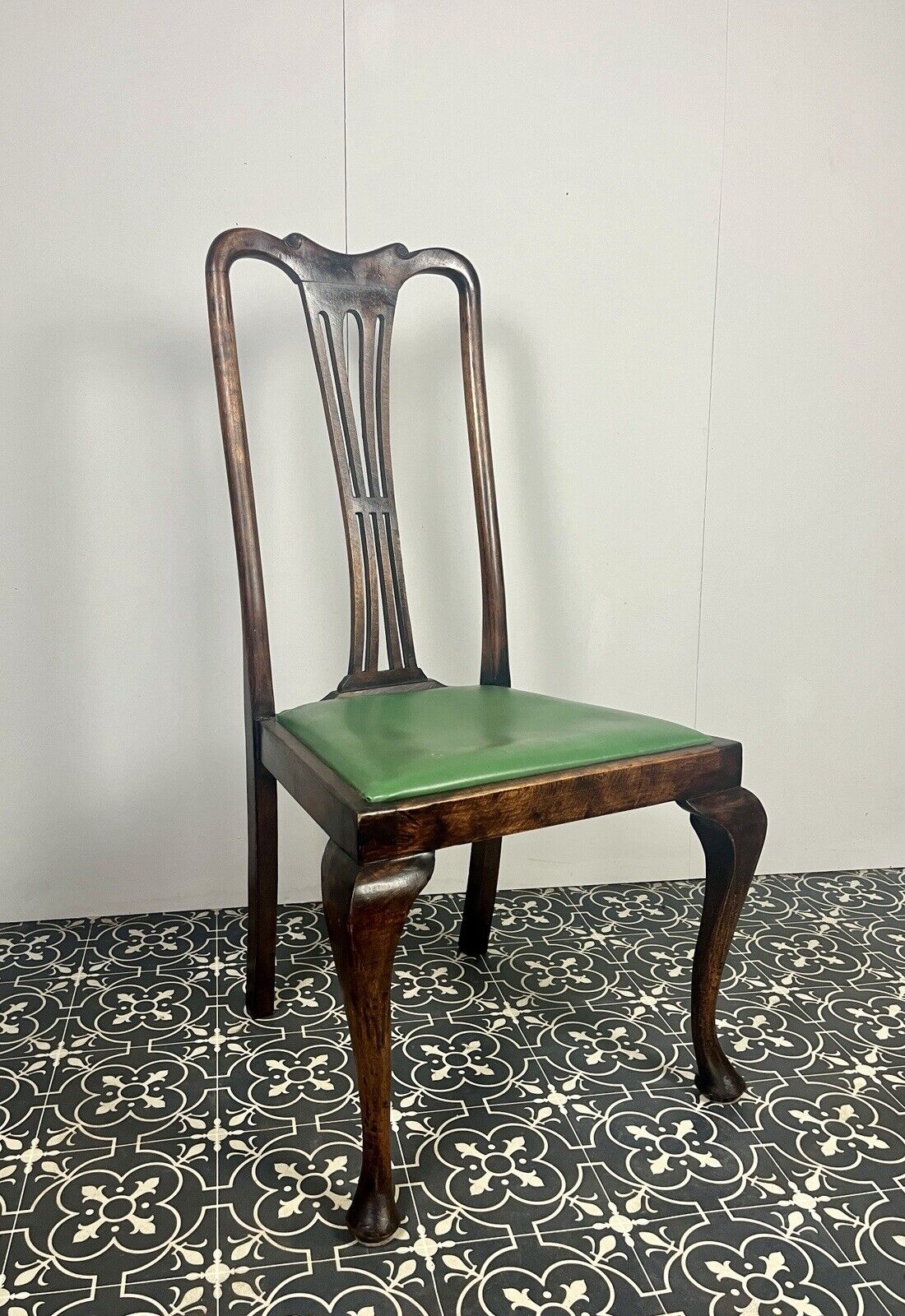 Antique Edwardian mahogany side chair, wooden furniture, bedroom chair