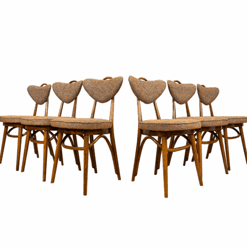 Set Of 6 Dining Chairs Model No. 124 By Helena, Jerzy Kurmanowicz, Poland, 1950s