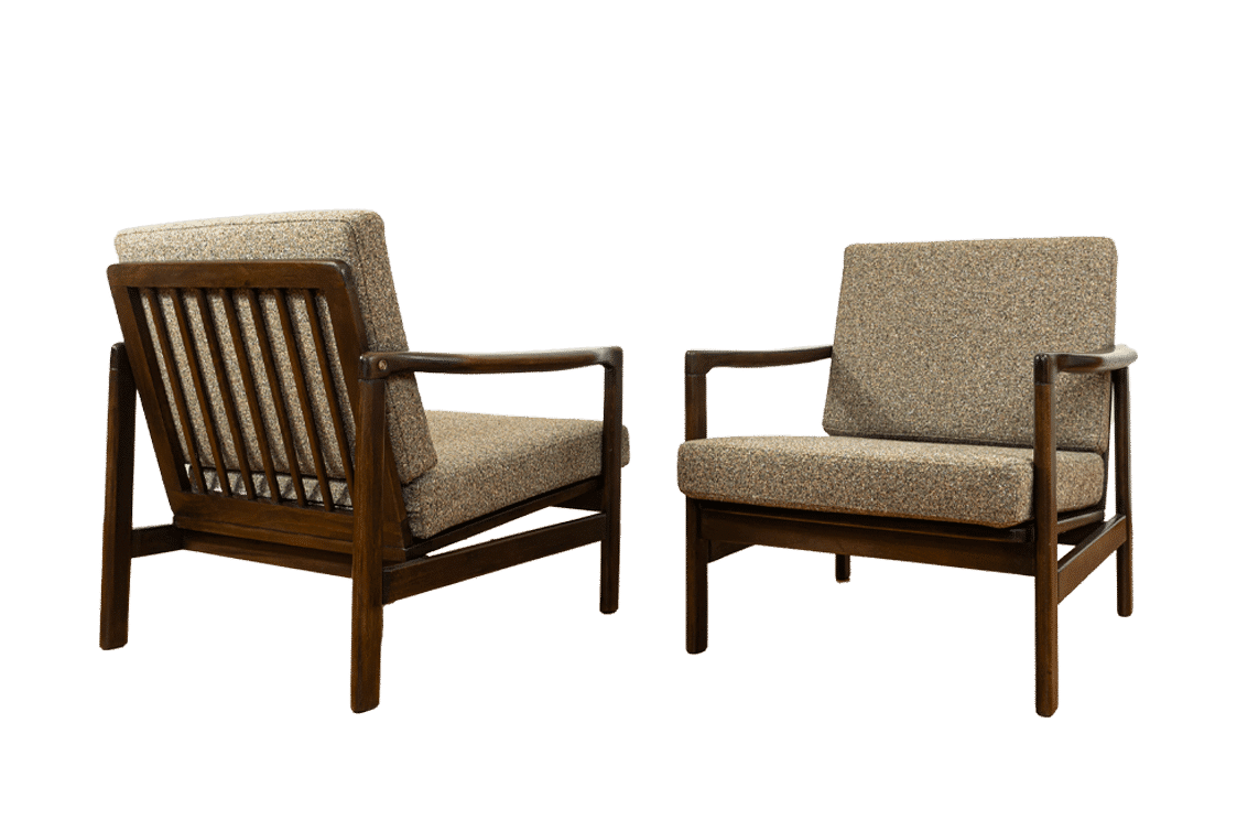 Pair of B-7522 armchairs by Zenon Bączyk, Poland, 1960’S