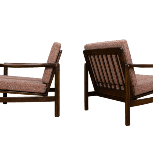Pair of B-7522 armchairs By Zenon Bączyk, Poland, 1960’S