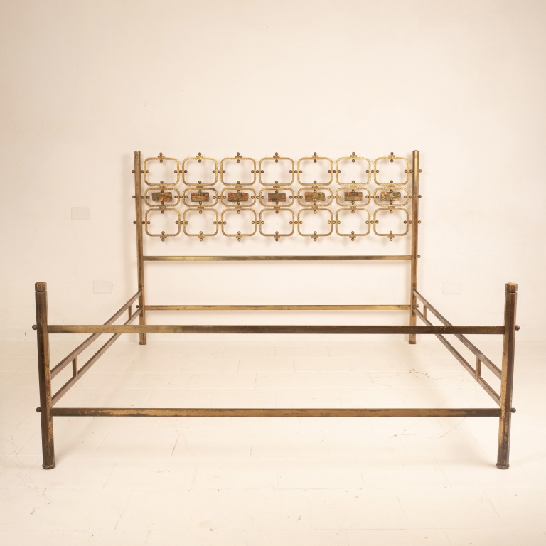 Bronze bed by Arnaldo Pomodoro for Borsani Varedo