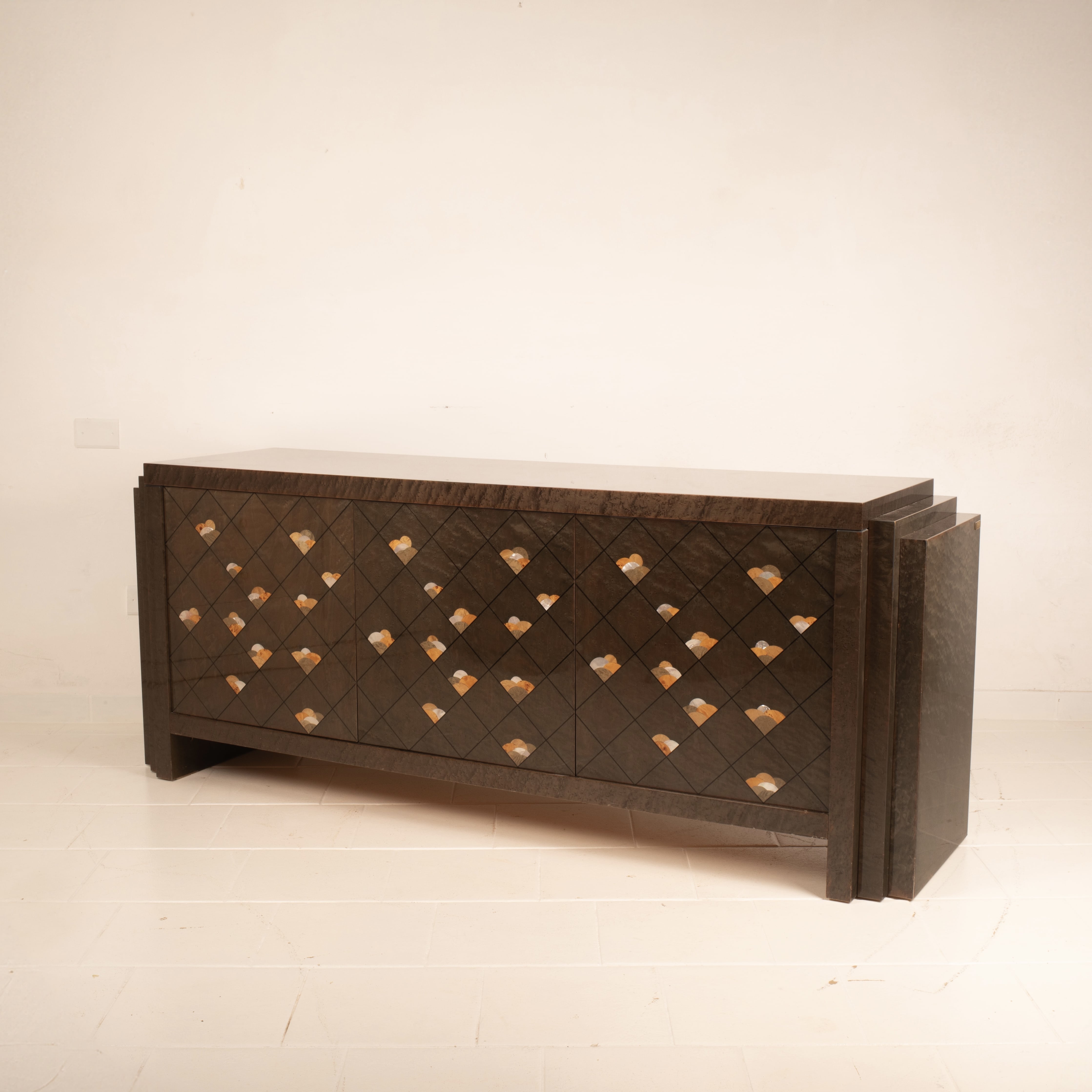 "Moonlight" sideboard by Luciano Frigerio for Frigerio di Desio