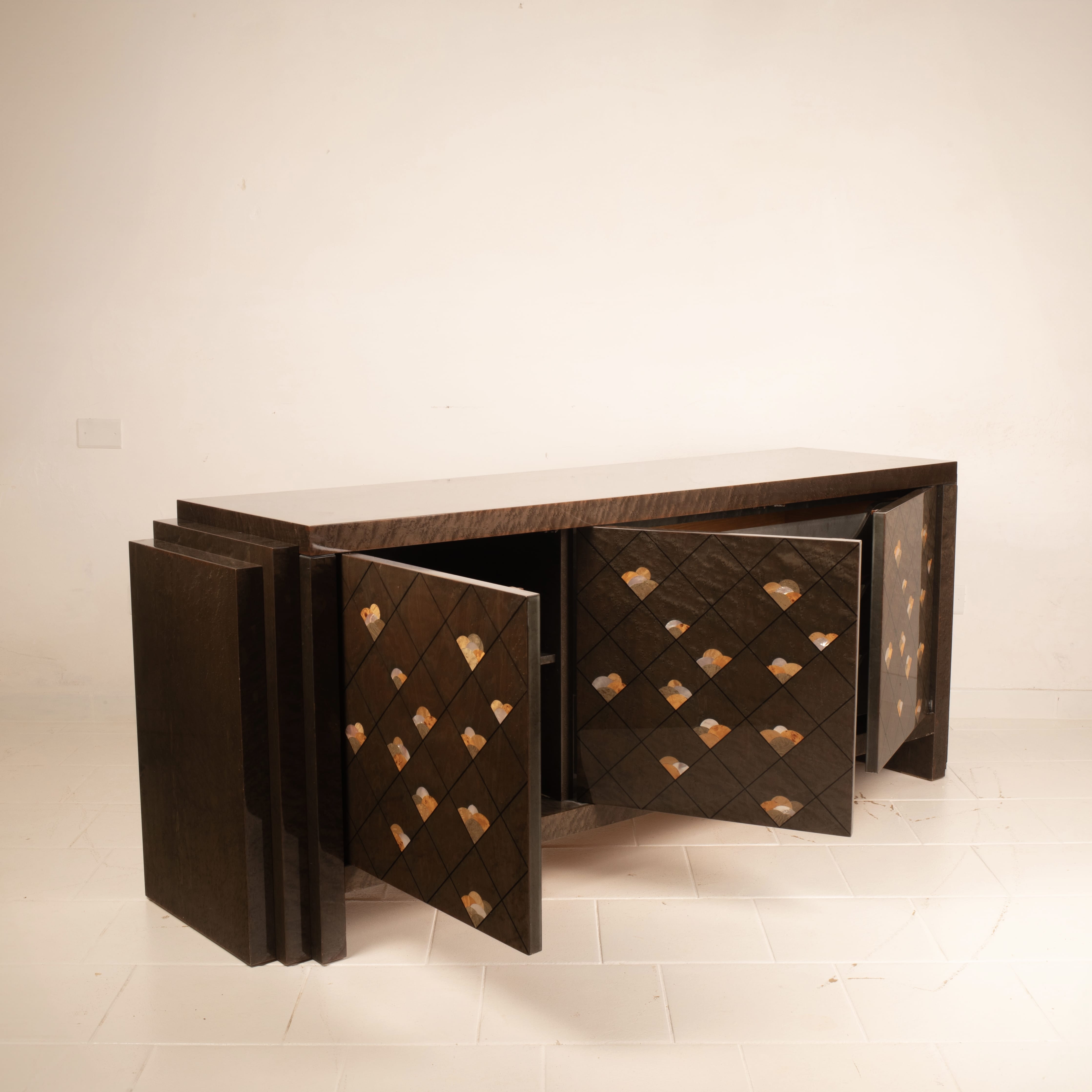 "Moonlight" sideboard by Luciano Frigerio for Frigerio di Desio