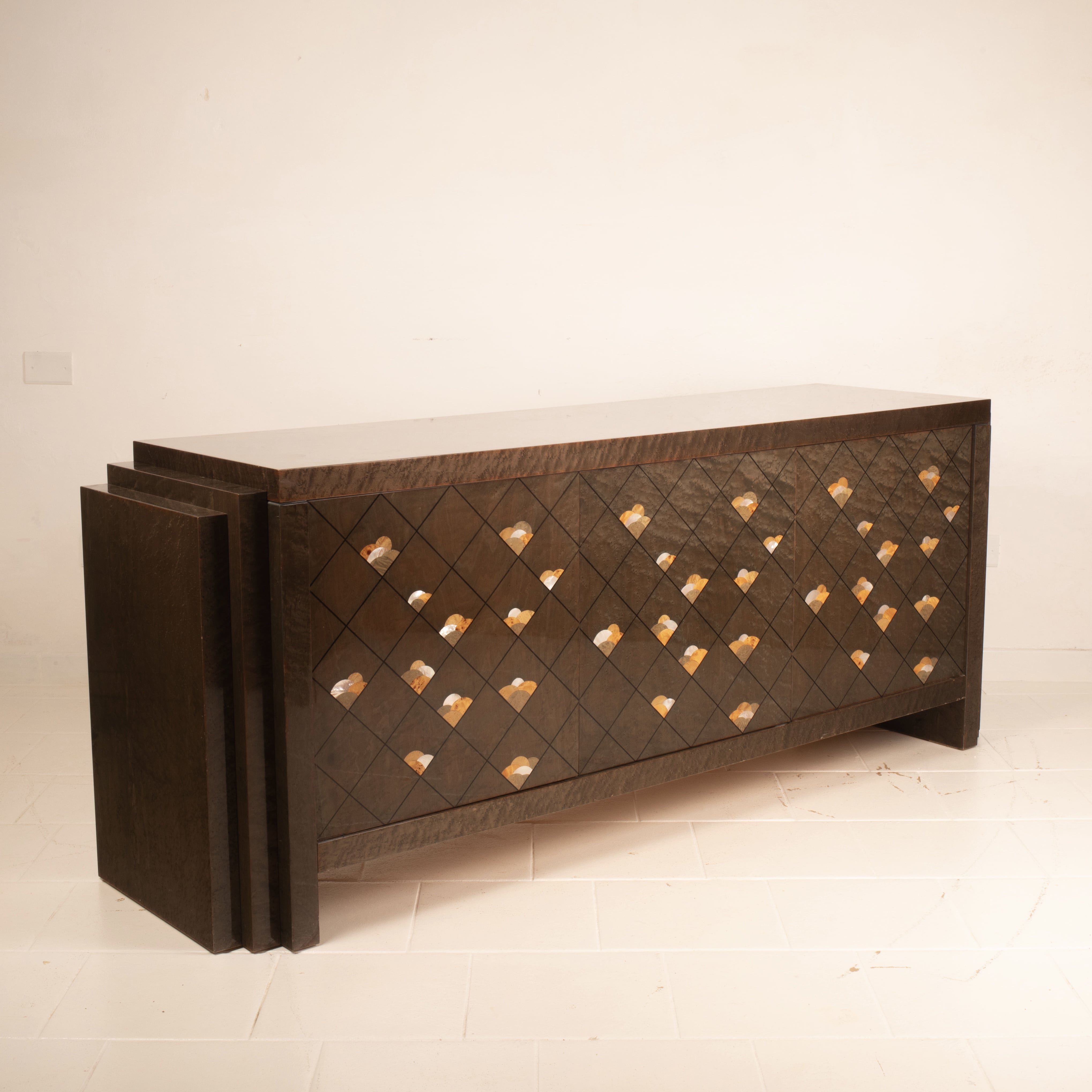 "Moonlight" sideboard by Luciano Frigerio for Frigerio di Desio
