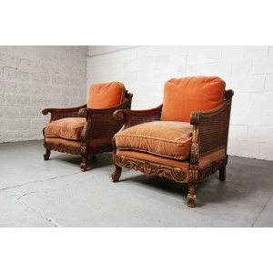 Pair of armchairs, early 20th C