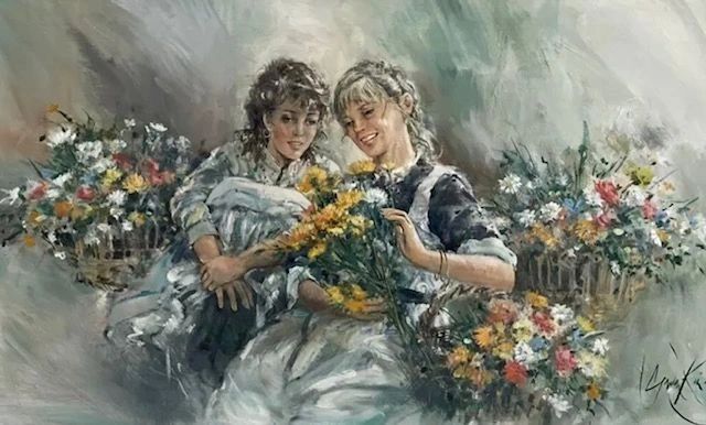Gordon King 'The Flower Sellers'