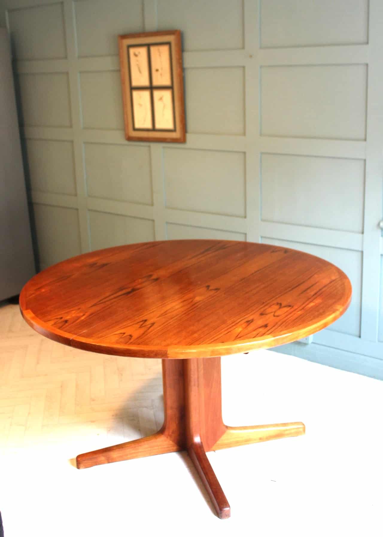 Midcentury Danish D Scan Teak Dining Table