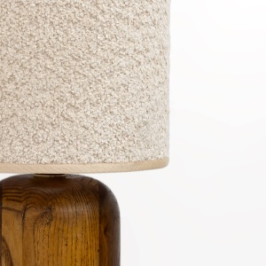 Pair of Mid-century Modern Style Italian Wood and Brass Table Lamps
