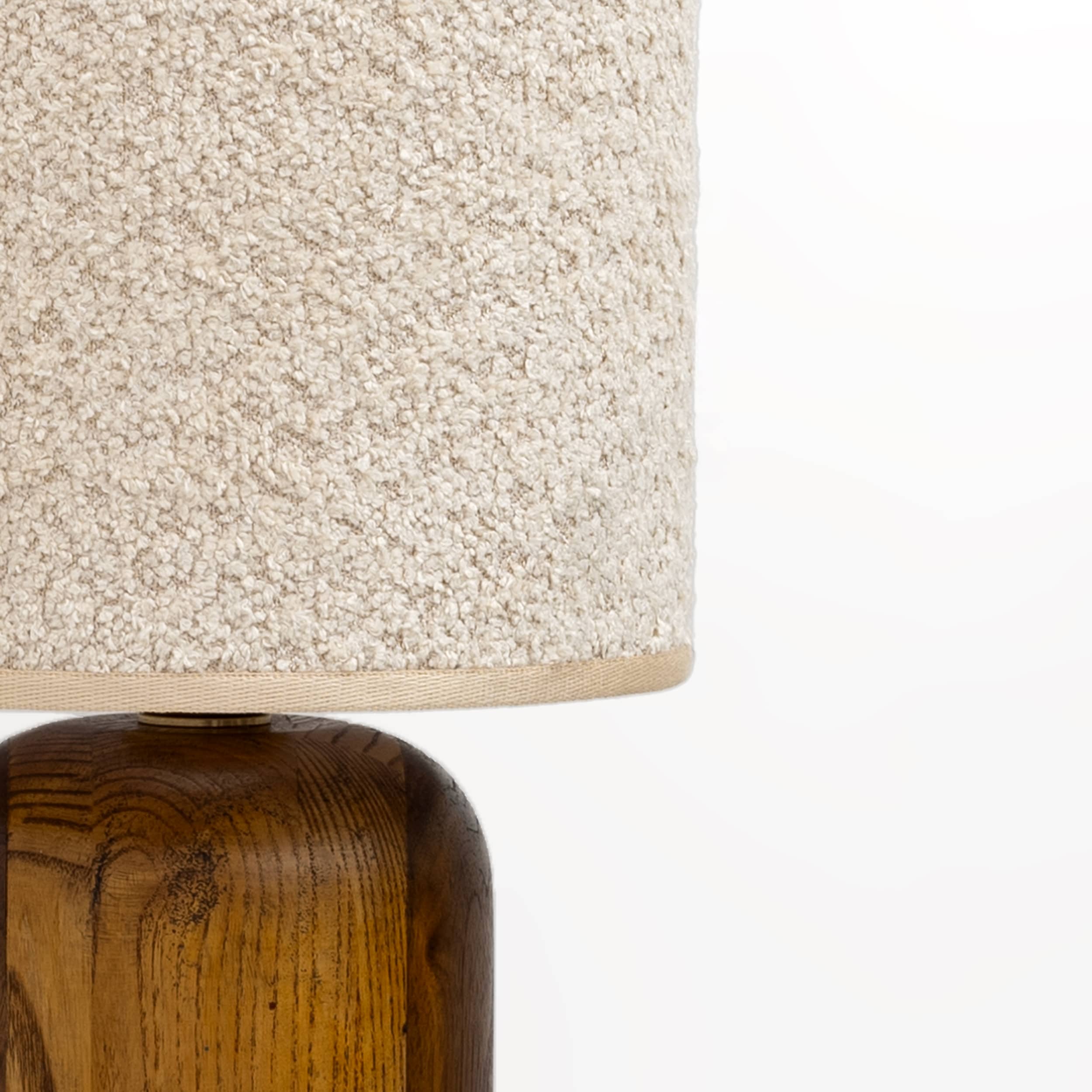 Pair of Mid-century Modern Style Italian Wood and Brass Table Lamps