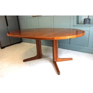 Midcentury Danish D Scan Teak Dining Table