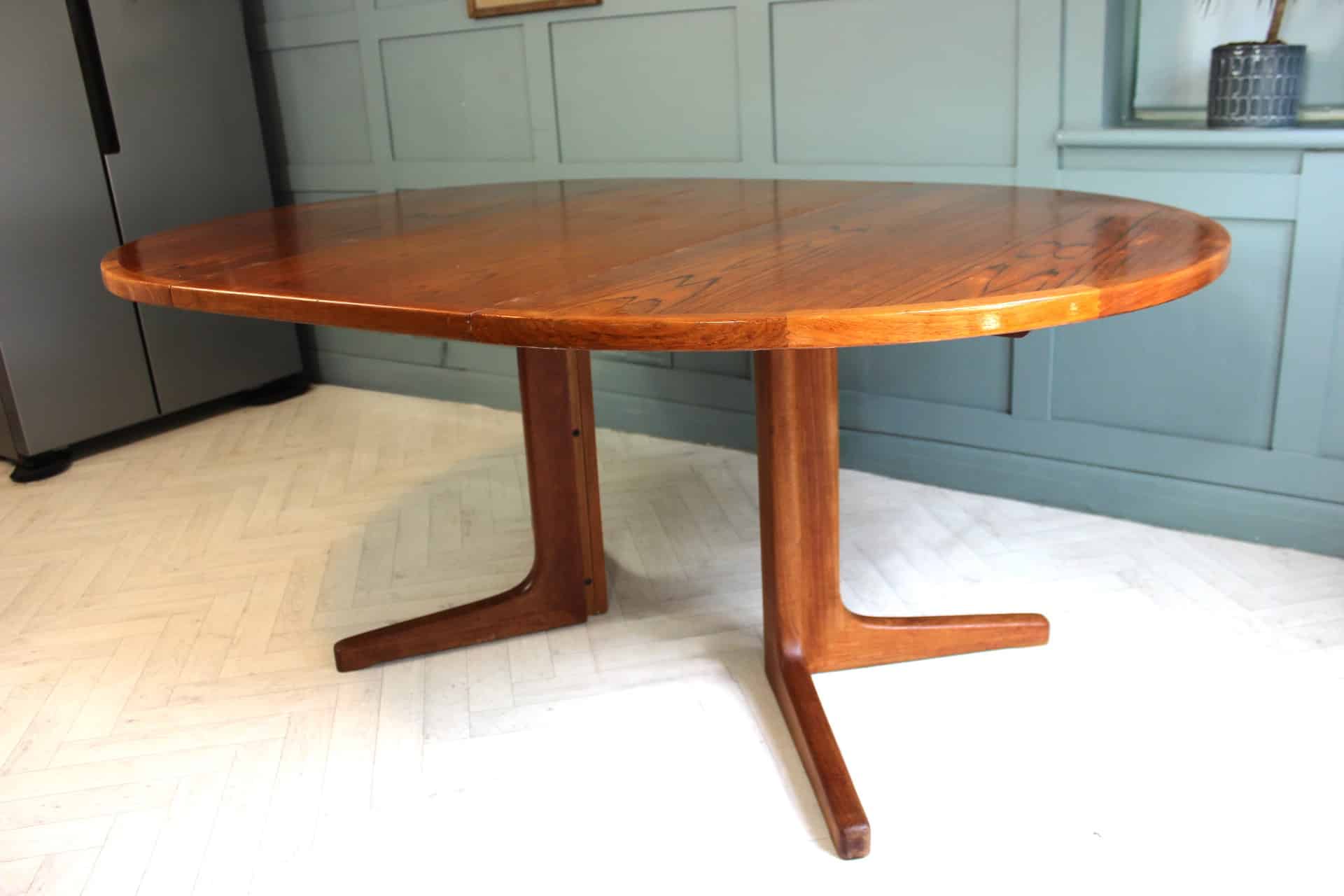 Midcentury Danish D Scan Teak Dining Table