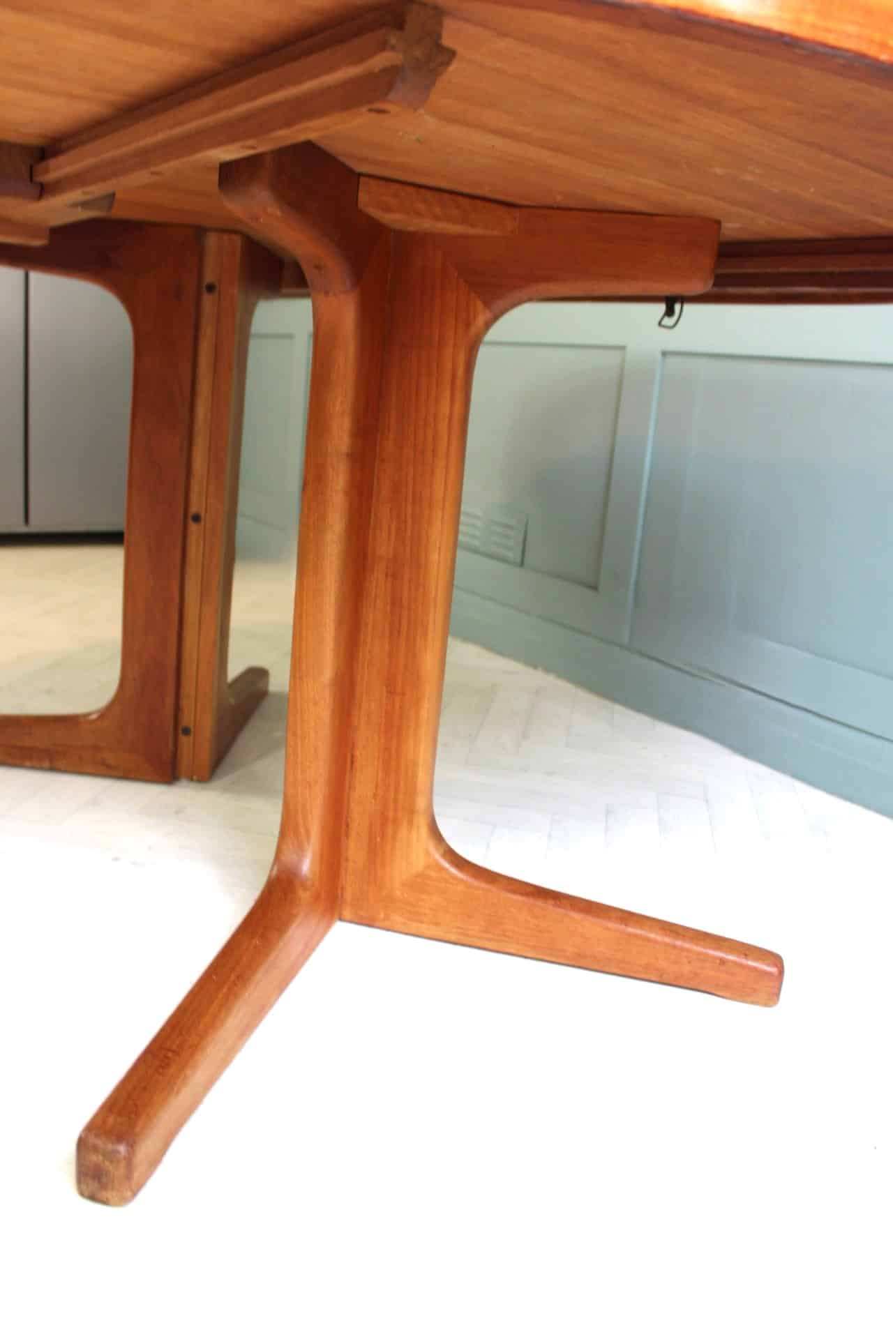 Midcentury Danish D Scan Teak Dining Table