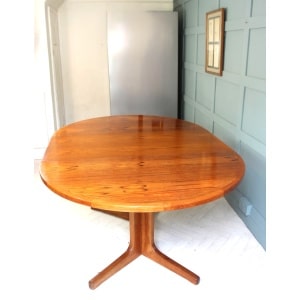 Midcentury Danish D Scan Teak Dining Table