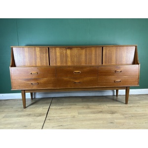 Retro Vintage Mid Century Teak Sideboard By Portwood Furniture-Courier