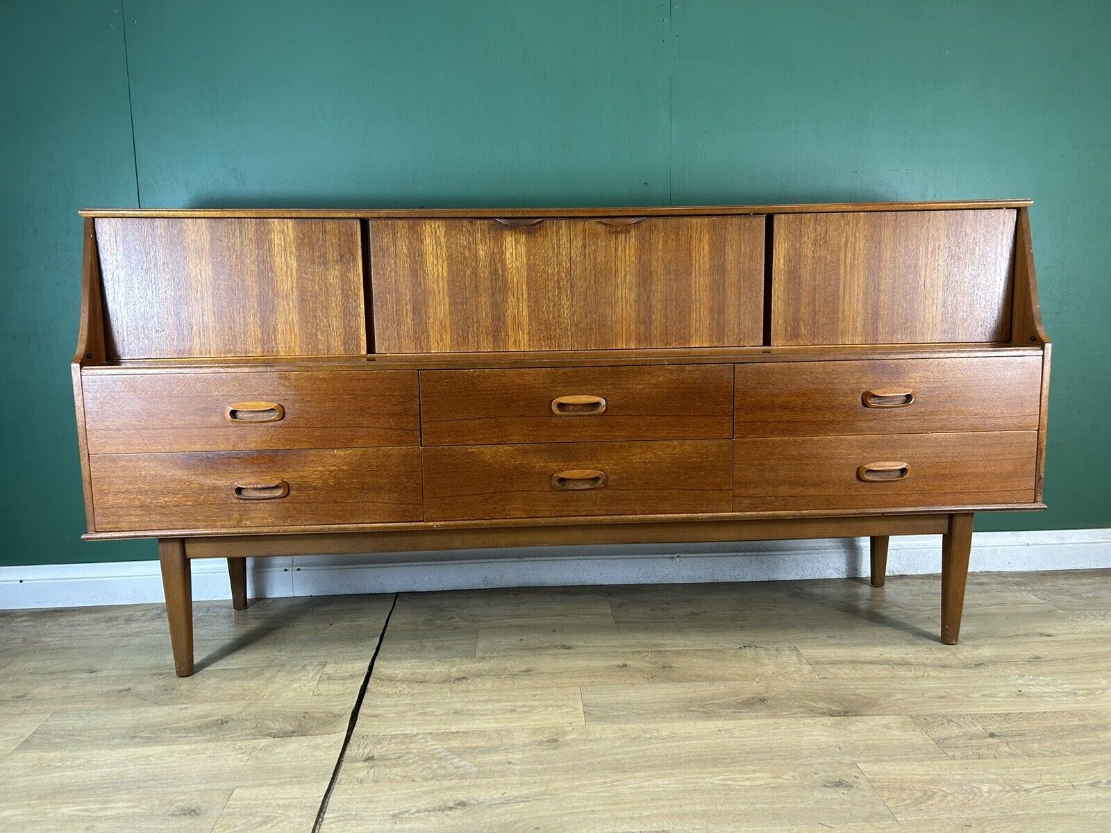 Retro Vintage Mid Century Teak Sideboard By Portwood Furniture-Courier