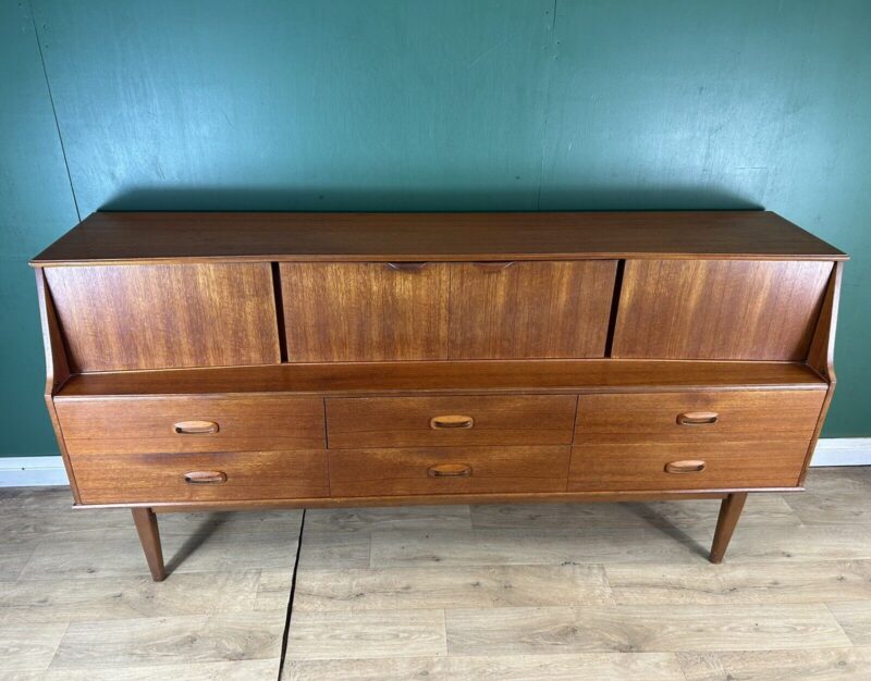 Retro Vintage Mid Century Teak Sideboard By Portwood Furniture-Courier