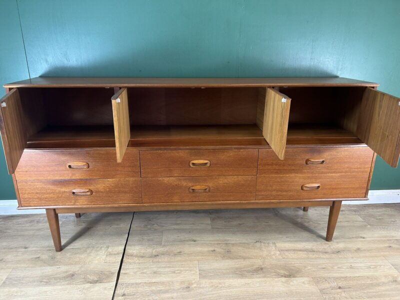 Retro Vintage Mid Century Teak Sideboard By Portwood Furniture-Courier