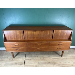 Retro Vintage Mid Century Teak Sideboard By Portwood Furniture-Courier