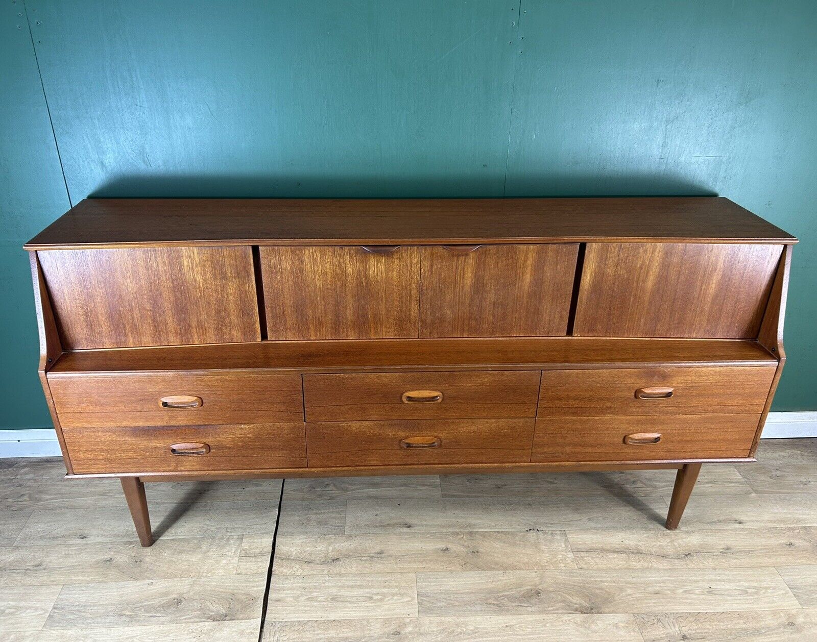 Retro Vintage Mid Century Teak Sideboard By Portwood Furniture-Courier