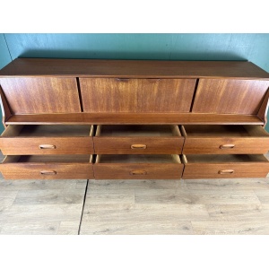 Retro Vintage Mid Century Teak Sideboard By Portwood Furniture-Courier