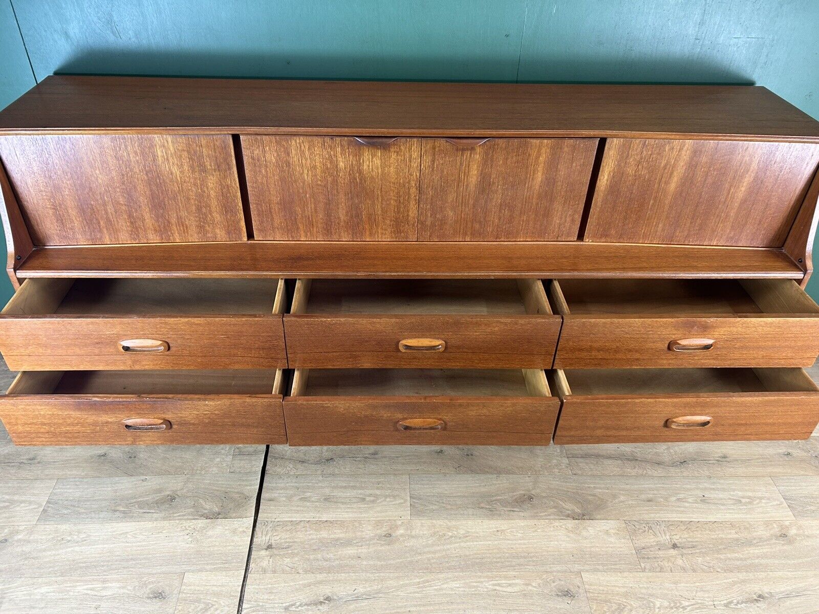 Retro Vintage Mid Century Teak Sideboard By Portwood Furniture-Courier