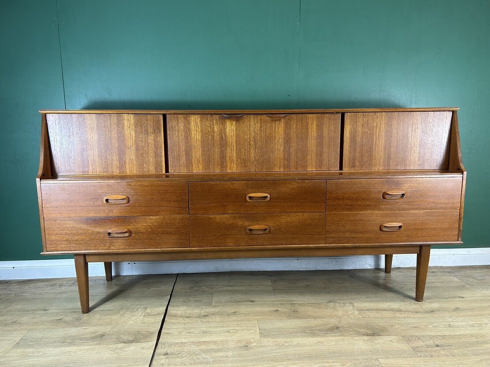 Retro Vintage Mid Century Teak Sideboard By Portwood Furniture-Courier