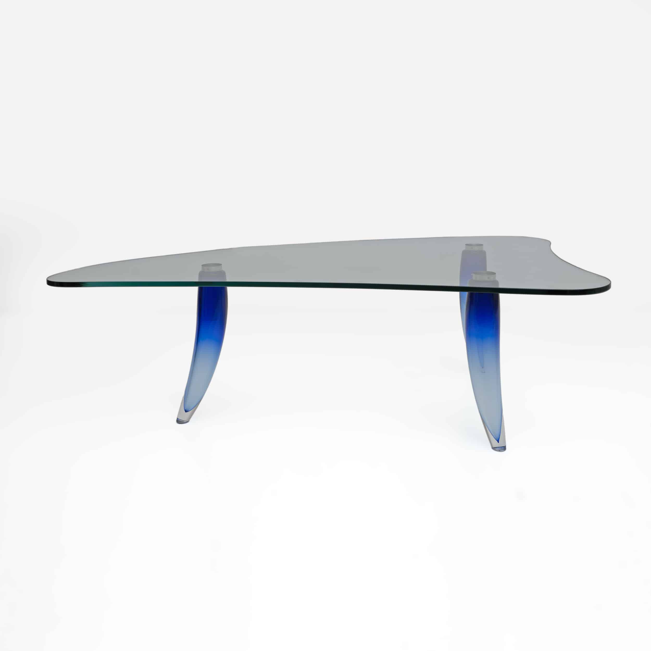 Produced by Seguso Modern Murano Glass Coffee Table for Roche Bobois, 1990s