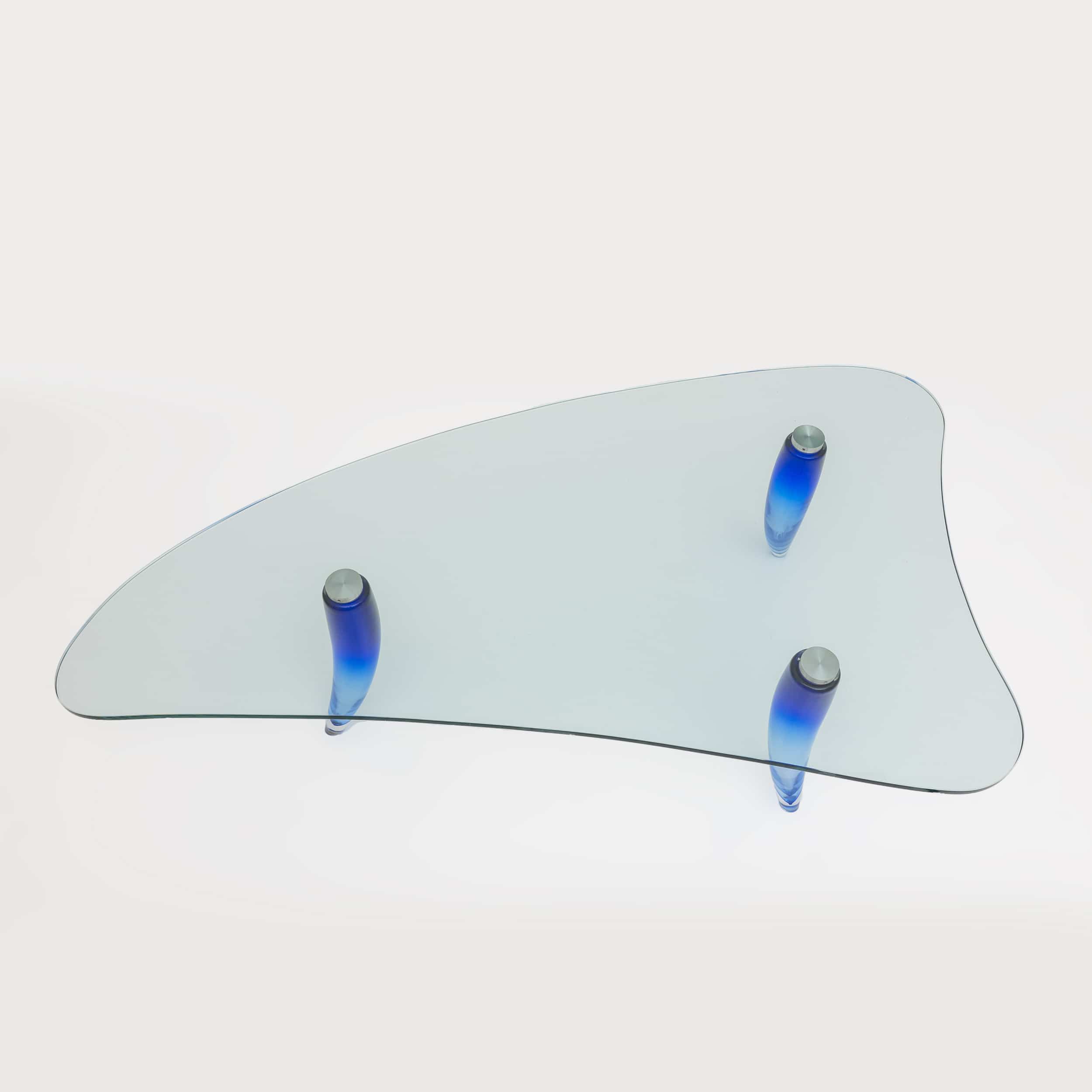 Produced by Seguso Modern Murano Glass Coffee Table for Roche Bobois, 1990s