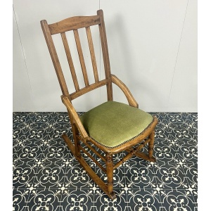 Victorian Oak Rocking Chair, Antique Wooden Furniture, Period Home, Interior