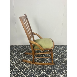 Victorian Oak Rocking Chair, Antique Wooden Furniture, Period Home, Interior